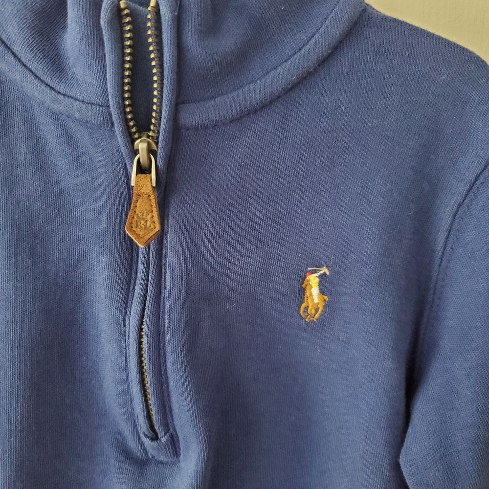 Ralph Lauren Cotton Interlock Quarter-Zip Pullover - Picture 3 of 5